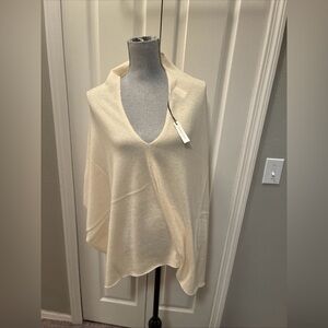 Rachel Zoe ladies 100% cashmere poncho ivory